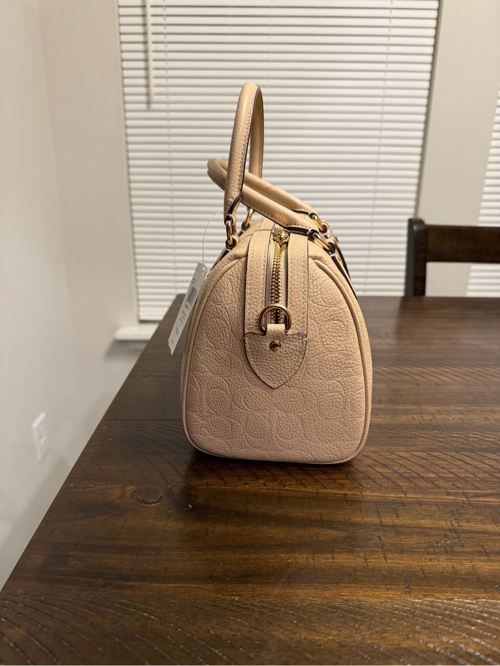 Coach Outlet Rowan Satchel Bag In Signature Leather Oat - Picture 3 of 8